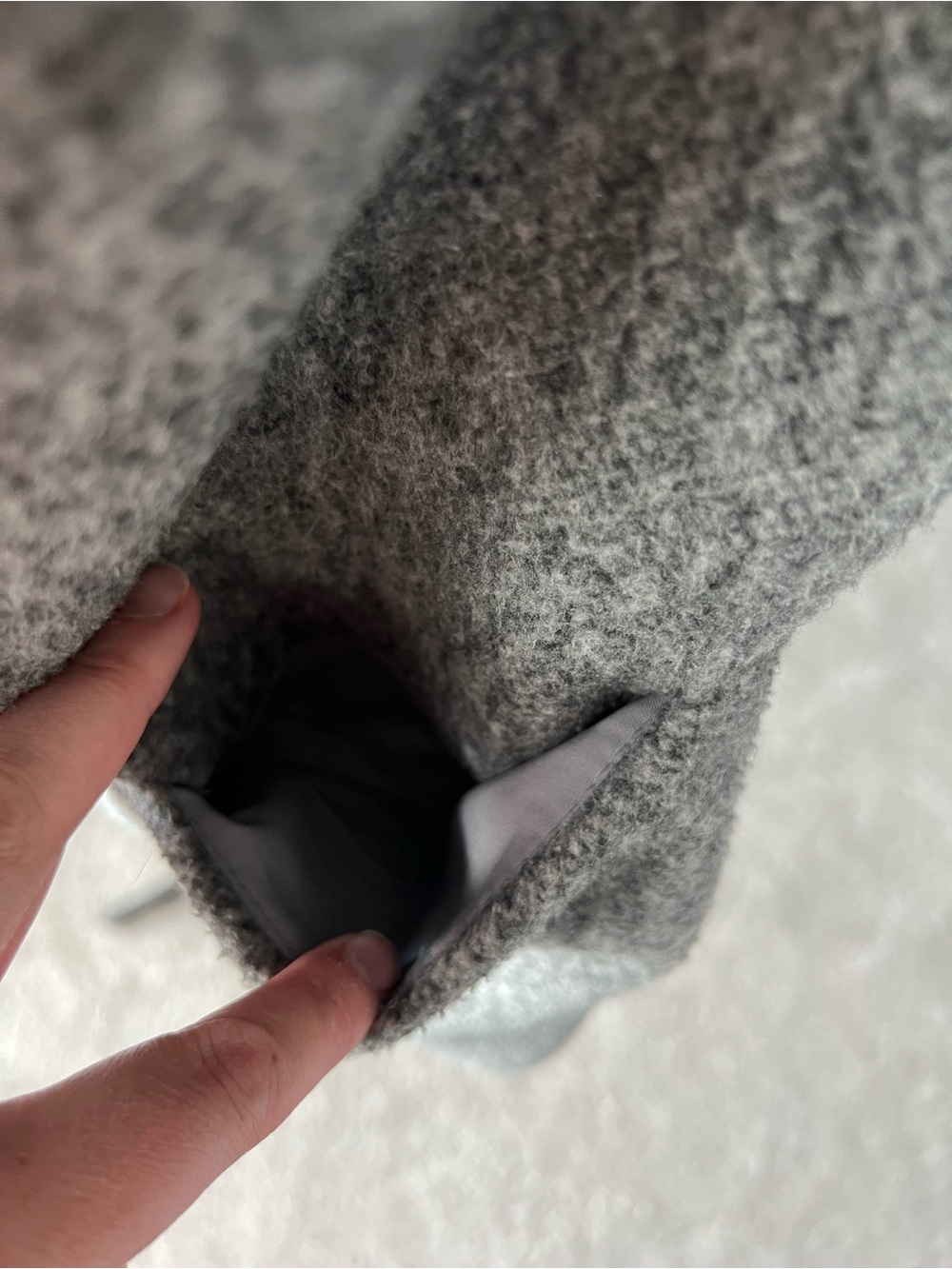 Old Navy Light Gray Wool-Blend Pea Coat - Picture 5 of 10